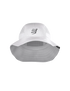 compressport stayfresh ice bob hat, white running bucket hat with ventilation and sun protection from the front