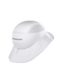 compressport stayfresh ice bob hat, white running bucket hat with ventilation and sun protection, back side of hat