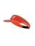 compressport visor for all gender, race orientated visor with adjustable headband for sun protection, red colour with white logo