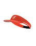 compressport visor for all gender, race orientated visor with adjustable headband for sun protection, red colour with white logo