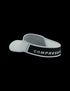 compressport white and black visor cap back