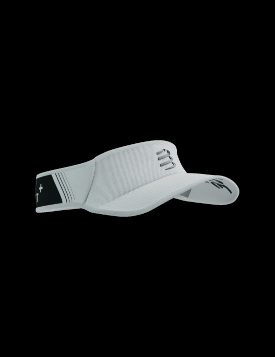 compressport visor white and black