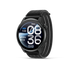 coros pace 4 pro, smart running watch with gps features, black with nylon strap, front side profile of watch