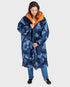 dryrobe Advance Long Sleeve Blue Camo / Orange keep warm and dry after swim