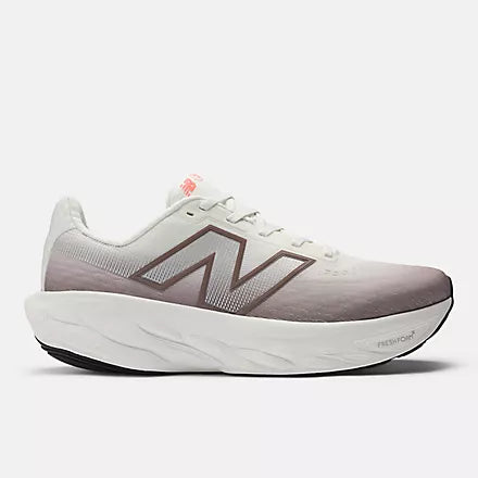 brown and white running shoe with grey