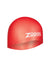 Zoggs swimming cap for long hair in red