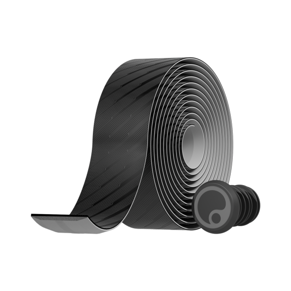 ergon bt road bar tape 2mm thickness, comfortable pressure reducing shock absorbing hand bar tape for cycling, black colour, tape unrolling with stopper