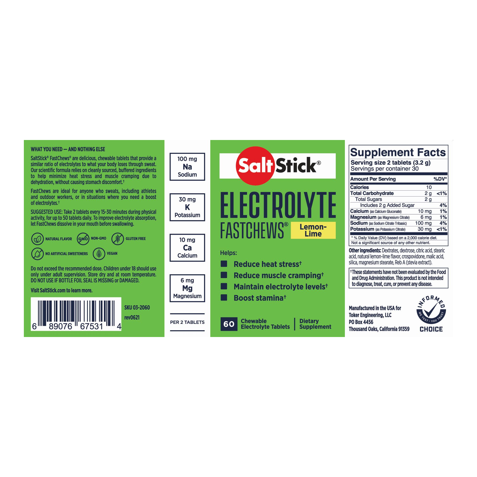 Saltstick Fastchews - Zesty Lemon&Lime