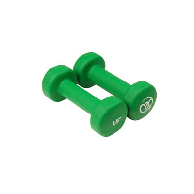 Fitness Mad Pair 1.5KG Dumbbells Green