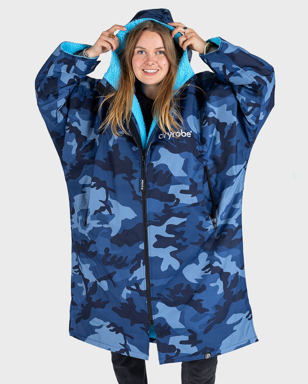 dryrobe Advance Long Sleeve Blue Camo / Blue