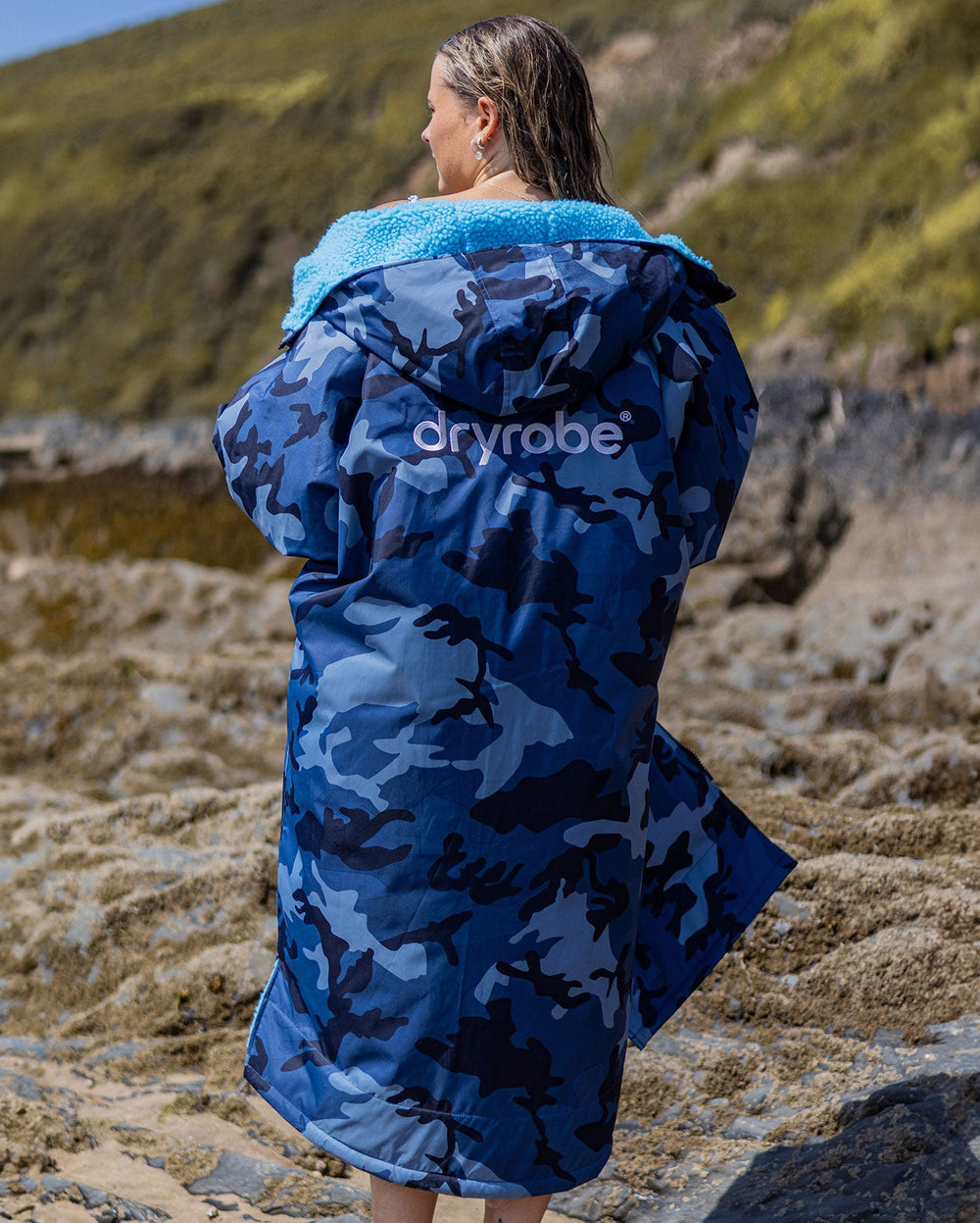 dryrobe Advance Long Sleeve Blue Camo / Blue