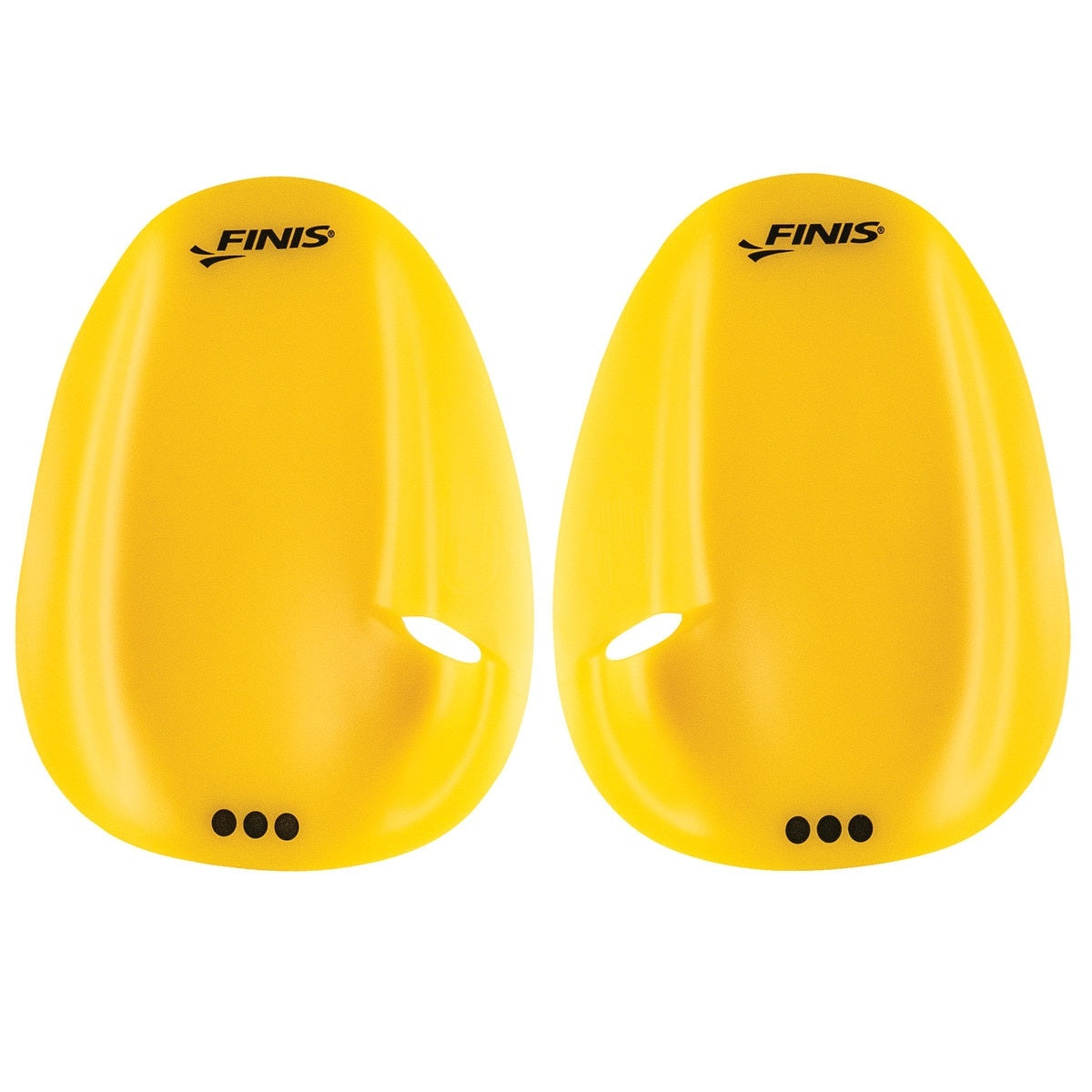 finis agility hand paddle floating yellow