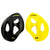 Finis Iso Swim Paddles, black and yellow, size medium with two dots