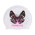 funkita swim cap for girls, pattern copper cluster, butterfly with funkita logo