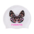 funkita swim cap for girls, pattern copper cluster, butterfly with funkita logo