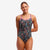 funkita period proof swimwear, diamond back style, copper colour pattern