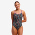 funkita period proof swimwear, diamond back style, copper colour pattern