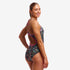 funkita period proof swimwear, diamond back style, copper colour pattern