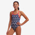 funkita for girls, swimwear, diamond back style, pattern sitting duck