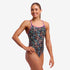 funkita swimwear for women, diamond back pattern, copper cluster colour