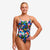woman wearing funkita diamond back togs in palm prism pattern