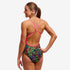 funkita period proof swimwear, single strap style, flying fiesta pattern