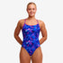 woman wearing funkita diamond back in rising tide pattern