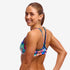 funkita sports top, bikini top, tickle torture pattern, back straps