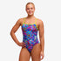 woman wearing funkita single strap swimsuit in sea life pattern