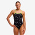funkita swimwear for women, eye spy pattern, tie me tight style