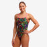 funkita ladies swimwear, tie me tight style, flying fiesta pattern