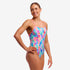 funkita swimwear for women, tickle pink colour, tie me tight style