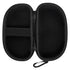 funky trunks goggle case, hard shell protective micro fibre linned zipper goggle case with clip, black with gold details, inside of case