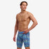 man wearing funky trunks jammer in jack stack pattern