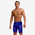 man wearing funky trunks jammer in rising tide pattern