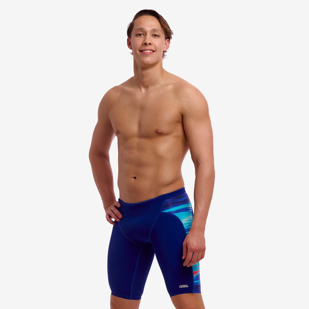 funky trunks swim jammers storm at sea pattern