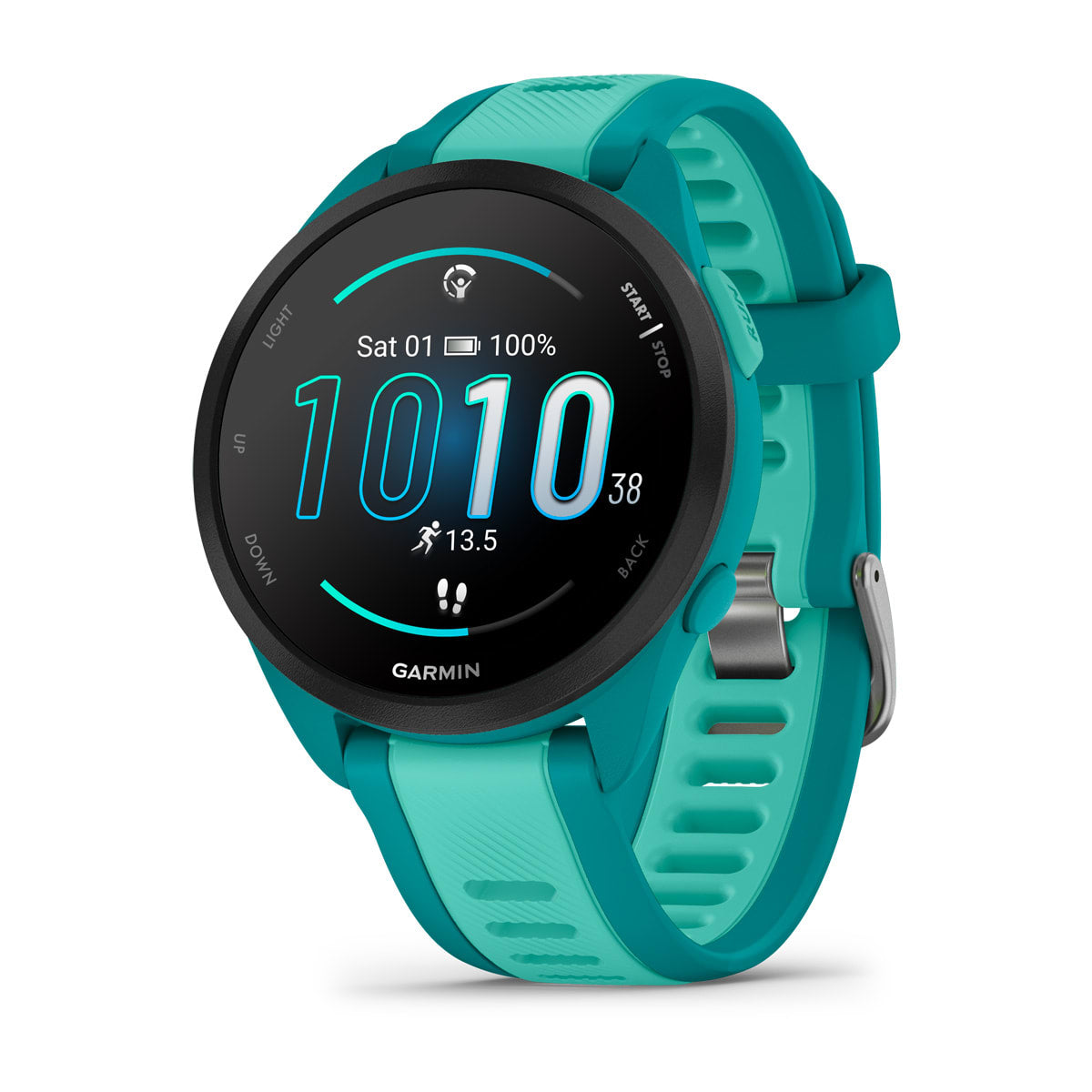 Teal Garmin forerunner 165 watch smartwatch