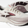 womens ghost amp with a grey sole and upper with hints of a light purple. Lightweight running shoe engineered with responsive technology for a springy, energised ride.