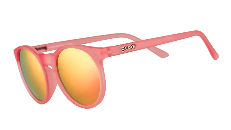 goodr circle g pink sunglasses with reflective lenses 