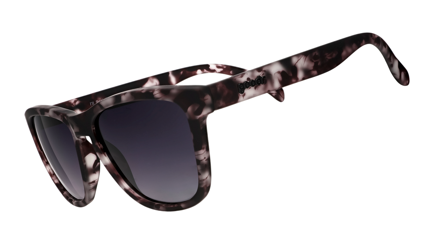 goodr og sunglasses with tortoiseshell frame and gradient lenses