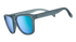 goodr sunglasses OG silver grey with blue reflective lenses