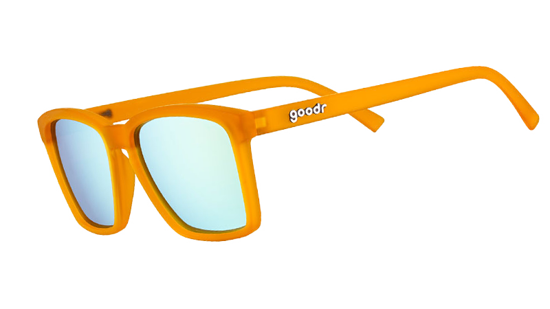 Goodr Sunglasses, LFG, Style never the big spoon, orange with mirror lens