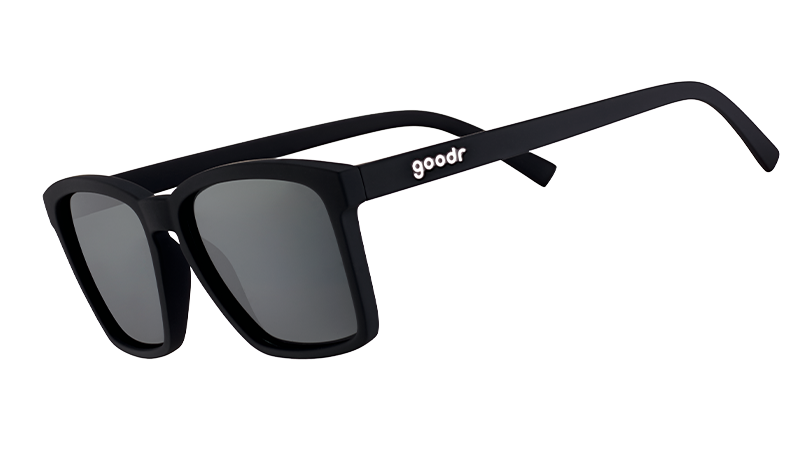 Goodr Sunglasses, LFG, Style get on my level, black with non reflective lens, sunglasses for small faces