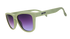 Teal goodr og sunglasses with purple lenses