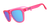 Pink goodr og sunglasses with blue lenses