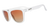 white sunglasses with brown gradient lenses, unisex sunglasses for running, on a white background
