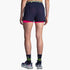 Brooks High Point Women's Trail Shorts with pockets and storage, navy and pink