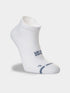 hilly active socklet zero cushion, running socks with no cushioning white with small grey details, close up front of sock