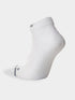 hilly active socklet zero cushion, running socks with no cushioning white with small grey details, back heel of sock