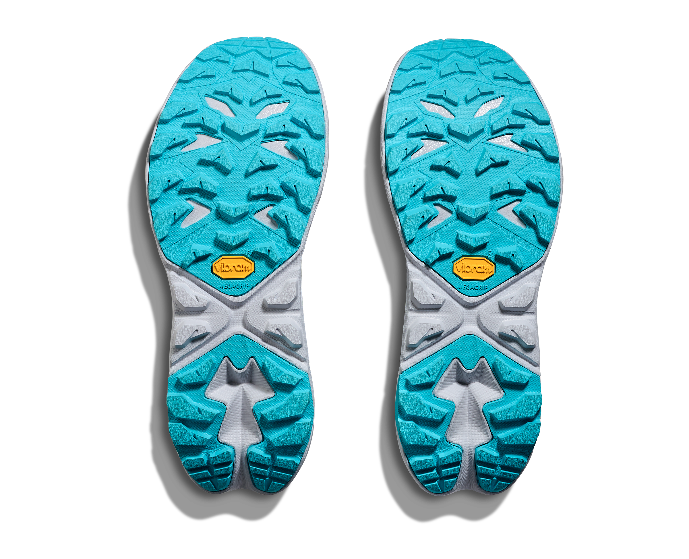 Dark grey hoka waterproof womens hiking shoe with light grey and blue sole
